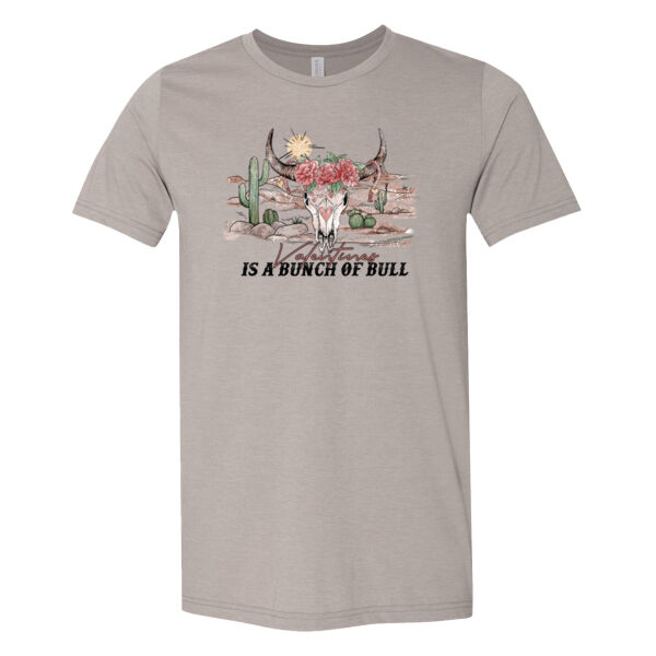 Valentine's Bull - Bella Unisex CVC Jersey Tee Thumbnail